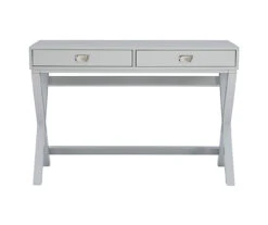 Kari Gray 2-Drawer Campaign Desk 7 Kari Gray 2-Drawer Campaign Desk -Hot Sale Office Furniture Store 810543177 3