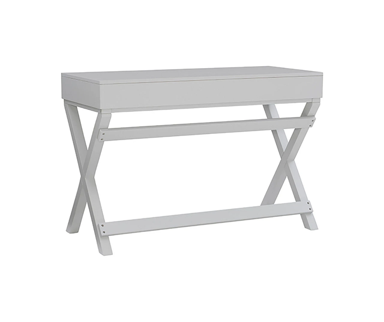 Kari Gray 2-Drawer Campaign Desk 6 Kari Gray 2-Drawer Campaign Desk - Image 4