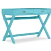 Cami Blue X-Base Campaign Style Writing Desk 2 Cami Blue X-Base Campaign Style Writing Desk -Hot Sale Office Furniture Store 810543182 1
