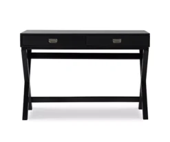 Cami Black X-Base Campaign Style Writing Desk -Hot Sale Office Furniture Store 810543183 3