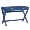 Kari Navy Blue 2-Drawer Campaign Desk -Hot Sale Office Furniture Store 810543186 1