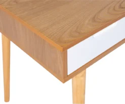 Nate Ash & White 2-Drawer Writing Desk -Hot Sale Office Furniture Store 810543187 A8 5