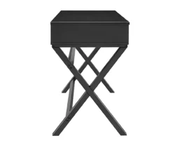 Kari Black 2-Drawer Campaign Desk -Hot Sale Office Furniture Store 810543190 5