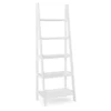 Boston White Wood 5-Shelf Ladder Bookcase -Hot Sale Office Furniture Store 810543215 1