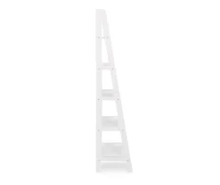 Boston White Wood 5-Shelf Ladder Bookcase -Hot Sale Office Furniture Store 810543215 5