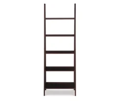 Boston Espresso 5-Shelf Wooden Ladder Bookcase -Hot Sale Office Furniture Store 810543223 3