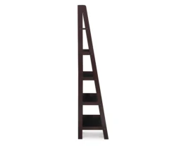 Boston Espresso 5-Shelf Wooden Ladder Bookcase -Hot Sale Office Furniture Store 810543223 5