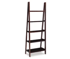 Boston Espresso 5-Shelf Wooden Ladder Bookcase -Hot Sale Office Furniture Store 810543223 A0 1