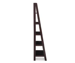 Boston Espresso 5-Shelf Wooden Ladder Bookcase -Hot Sale Office Furniture Store 810543223 A0 2