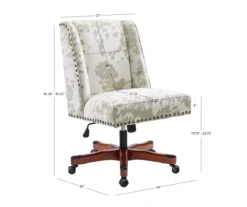 Austin Brown Linen Cow Print Office Chair -Hot Sale Office Furniture Store 810543224 D8 10