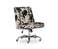 Austin Black Cow Print Draper Swivel Office Chair -Hot Sale Office Furniture Store 810543226 4