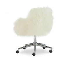 Coralie Faux Fur Cushioned Swivel Office Chair -Hot Sale Office Furniture Store 810543229 4
