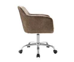 Kodi Brown Faux Leather Swivel Office Chair -Hot Sale Office Furniture Store 810543243 5