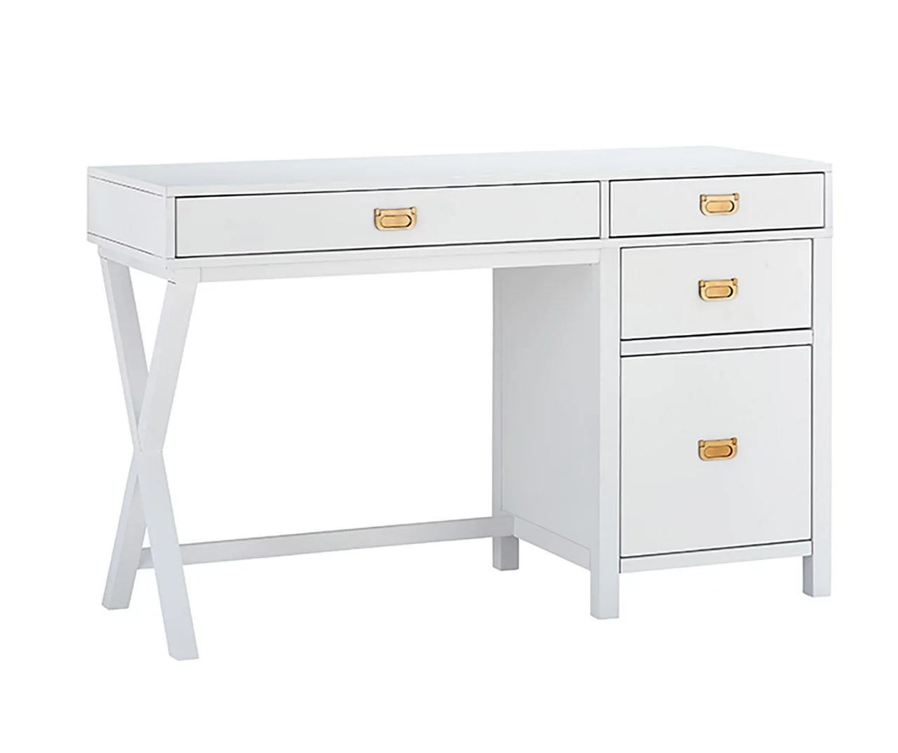 Kari White 4-Drawer Office Desk 3 Kari White 4-Drawer Office Desk