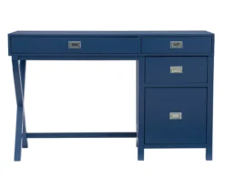 Kari Royal Blue 4-Drawer Office Desk -Hot Sale Office Furniture Store 810543245 A0 2