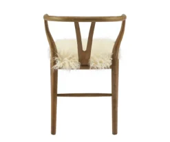 Emmitt Gray & Brown Faux Fur Wishbone Chair -Hot Sale Office Furniture Store 810543298 A2 5