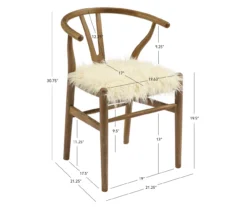 Emmitt Gray & Brown Faux Fur Wishbone Chair -Hot Sale Office Furniture Store 810543298 D8 11