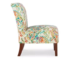 Danna Multicolor Upholstered Paisley Curved Back Slipper Chair -Hot Sale Office Furniture Store 810543301 3