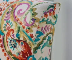 Danna Multicolor Upholstered Paisley Curved Back Slipper Chair -Hot Sale Office Furniture Store 810543301 7