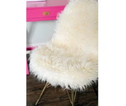 Layton Cream & Gold Faux Fur Chair -Hot Sale Office Furniture Store 810543311 6