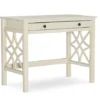 Brynn Antique White Geometric Writing Desk