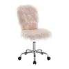 Comfort Home Blush Pink Faux Fur Swivel Chair 1 Comfort Home Blush Pink Faux Fur Swivel Chair -Hot Sale Office Furniture Store 810543388 1