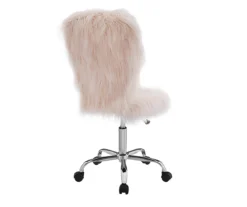 Comfort Home Blush Pink Faux Fur Swivel Chair -Hot Sale Office Furniture Store 810543388 4