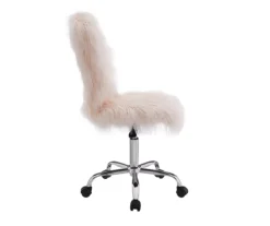 Comfort Home Blush Pink Faux Fur Swivel Chair -Hot Sale Office Furniture Store 810543388 5