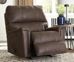 Navi Chestnut Faux Leather Rocker Recliner -Hot Sale Office Furniture Store 810587485 71