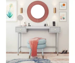 Elizabeth Dove Gray Office Desk -Hot Sale Office Furniture Store 810589021 6