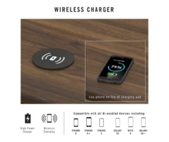 Camila Gray Writing Desk With Wireless Charging -Hot Sale Office Furniture Store 810589026 2