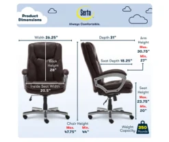 Benton Brown Big & Tall Faux Leather Executive Office Chair -Hot Sale Office Furniture Store 810590314 7