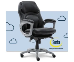 Delvin Black Bonded Leather Office Chair -Hot Sale Office Furniture Store 810590317 1