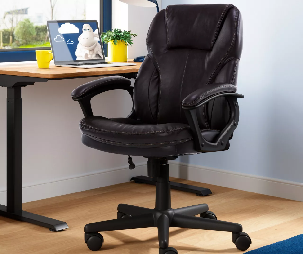 Mitchell Roasted Chestnut Vegan Leather Office Chair 6 Mitchell Roasted Chestnut Vegan Leather Office Chair - Image 4