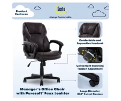 Mitchell Roasted Chestnut Vegan Leather Office Chair 21 Mitchell Roasted Chestnut Vegan Leather Office Chair -Hot Sale Office Furniture Store 810590318 7