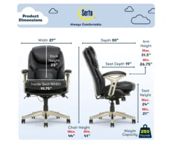 Claremont Black Bonded Leather Office Chair -Hot Sale Office Furniture Store 810590374 6