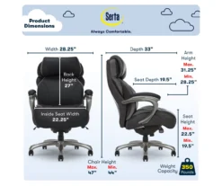 Jackson Black Big & Tall Executive Office Chair -Hot Sale Office Furniture Store 810590378 7