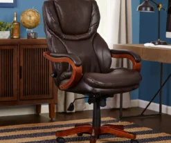 Conway Dark Brown Big & Tall Bonded Leather Office Chair -Hot Sale Office Furniture Store 810590381 2