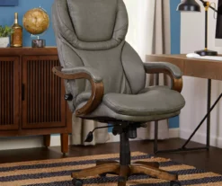 Conway Gray Big & Tall Bonded Leather Office Chair -Hot Sale Office Furniture Store 810590383 2