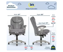 Claremont Gray Bonded Leather Office Chair -Hot Sale Office Furniture Store 810590392 6