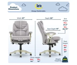 Serta Claremont Fabric Office Chair -Hot Sale Office Furniture Store 810590395 6