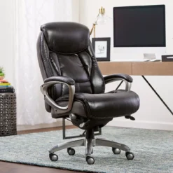 Lautner Gray Executive Bonded Leather Office Chair -Hot Sale Office Furniture Store 810590397 21 1