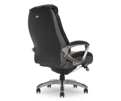 Lautner Gray Executive Bonded Leather Office Chair -Hot Sale Office Furniture Store 810590397 5 1