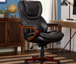 Conway Black Big & Tall Bonded Leather Office Chair -Hot Sale Office Furniture Store 810590408 2