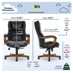 Serta Conway Big & Tall Bonded Leather Office Chair -Hot Sale Office Furniture Store 810590408 71 1