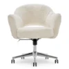 Valetta Cream Faux Fur Office Chair 1 Valetta Cream Faux Fur Office Chair -Hot Sale Office Furniture Store 810590414 3