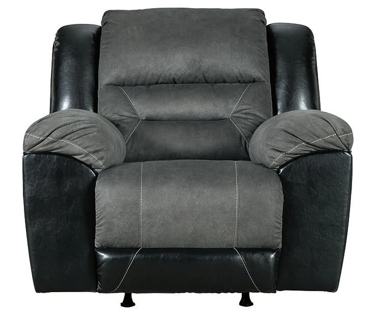 Earhart Slate Faux Leather Rocker Recliner 3 Earhart Slate Faux Leather Rocker Recliner