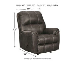 Kincord Midnight Faux Leather Rocker Recliner -Hot Sale Office Furniture Store 810594617 5