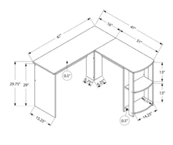 Industrial Gray L-Shaped Corner Desk With Open Storage -Hot Sale Office Furniture Store 810597219 4