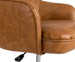 Caramel Brown Faux Leather Tufted Adjustable Office Chair -Hot Sale Office Furniture Store 810598931 A0 4
